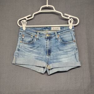 AG Adriano Goldschmied Womens 29 Denim Cutoff Shorts Cuffed